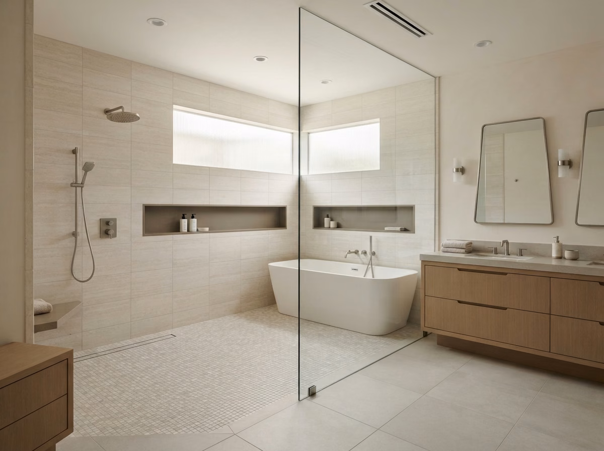Spa Wet Room Shower | Orange County Spa Wet Room Shower in Orange County.