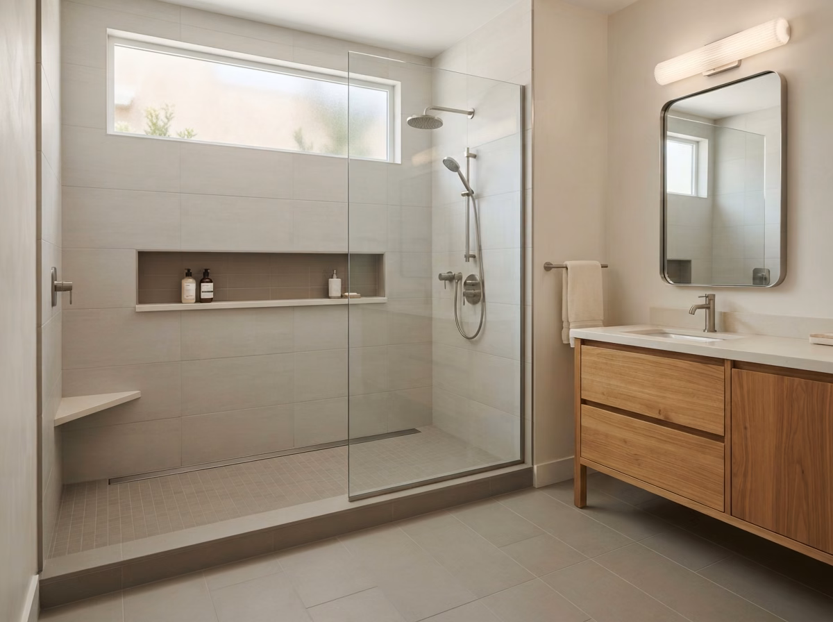 Curbless Shower Conversion Anaheim | Orange County Curbless Shower Conversion Anaheim in Orange County.