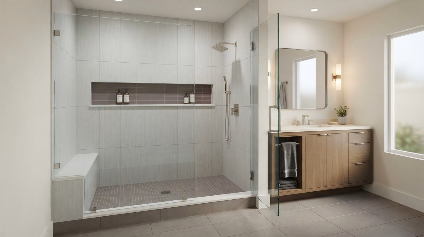 Frameless Glass Walk in Irvine | Orange County Frameless Glass Walk in Irvine in Orange County.