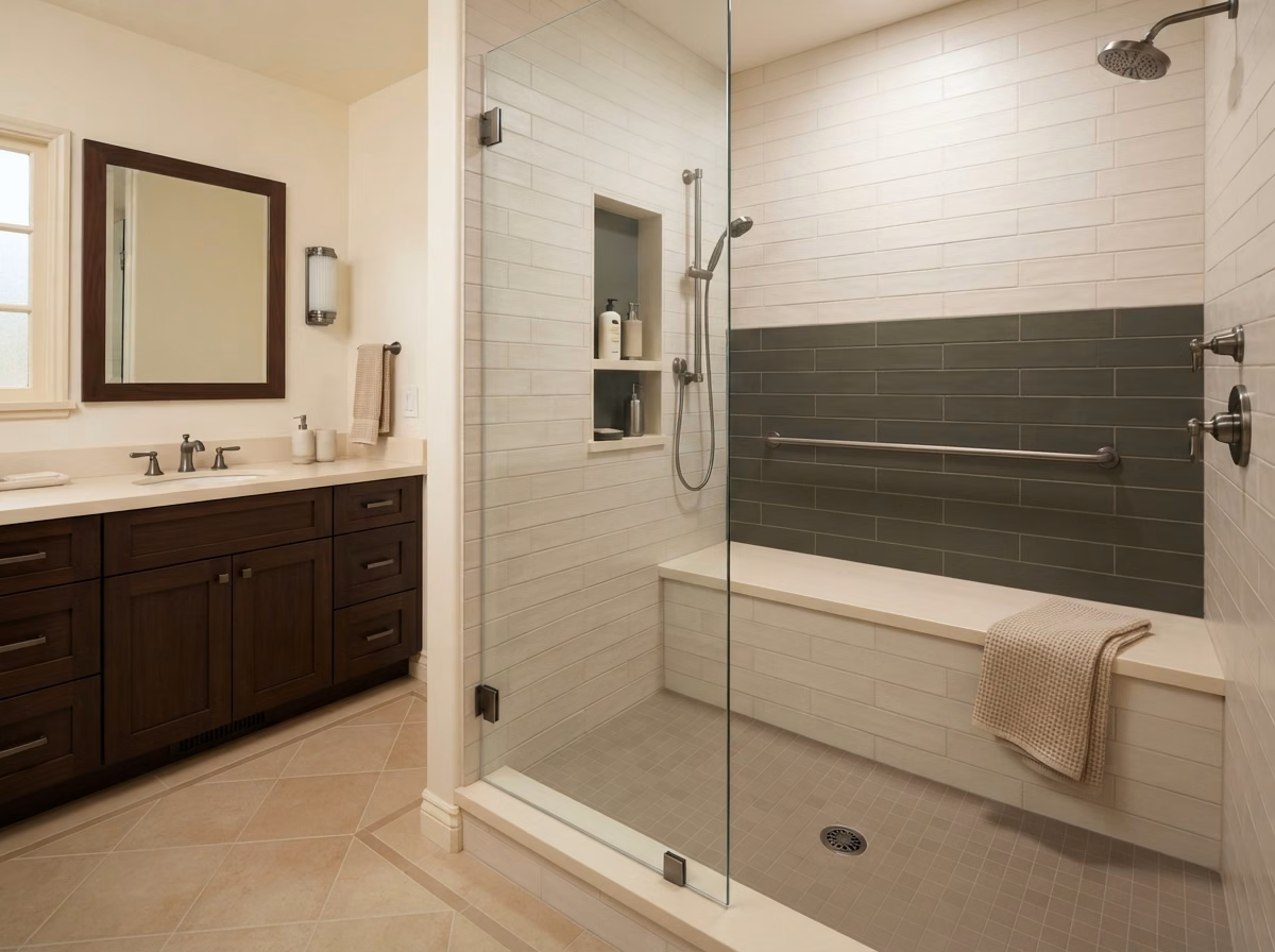 Walk in with Bench Fullerton | Orange County Walk in with Bench Fullerton in Orange County.
